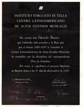 Certificado de Becario del CLAEM (ITDT)