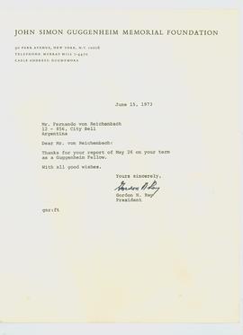 Carta de Gordon N. Ray a Fernando