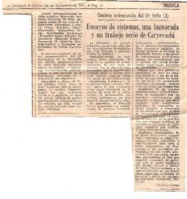 1970 - Reseña periodística