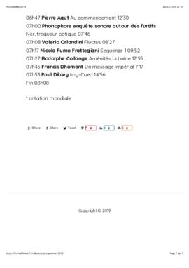 PROGRAMME 2019-FUTURA