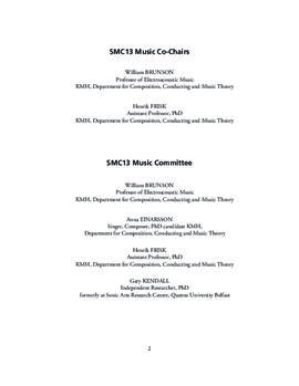 Sound and Music Computing 2013. Concerto Program  (3)